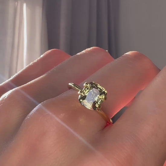 2.39ct rainforest dusk zircon from Burma – natural green gemstone by Modèle Jewellery Singapore