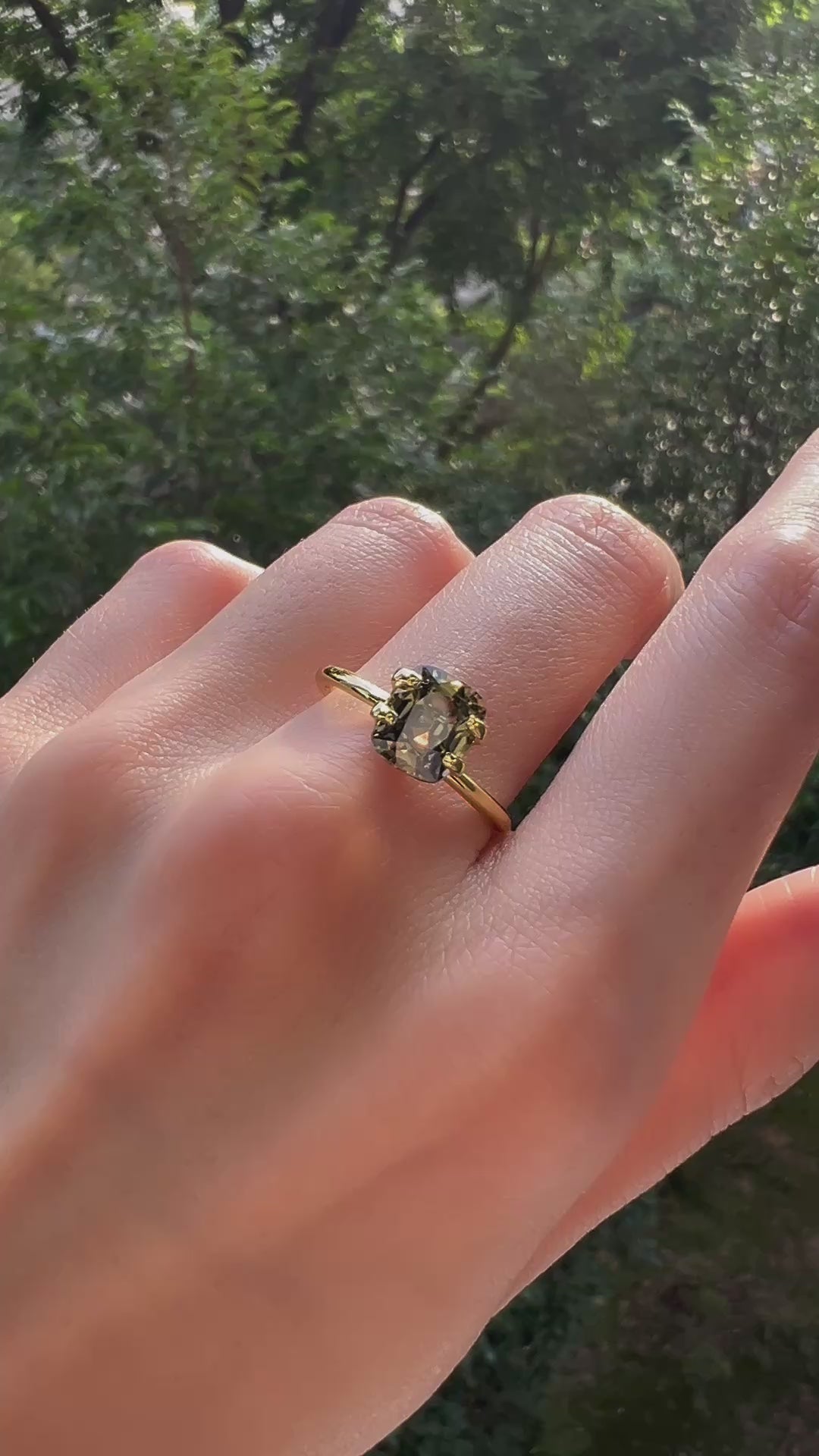 Singapore Modèle Jewellery’s 2.39ct natural Burmese green zircon – unique rainforest dusk gem