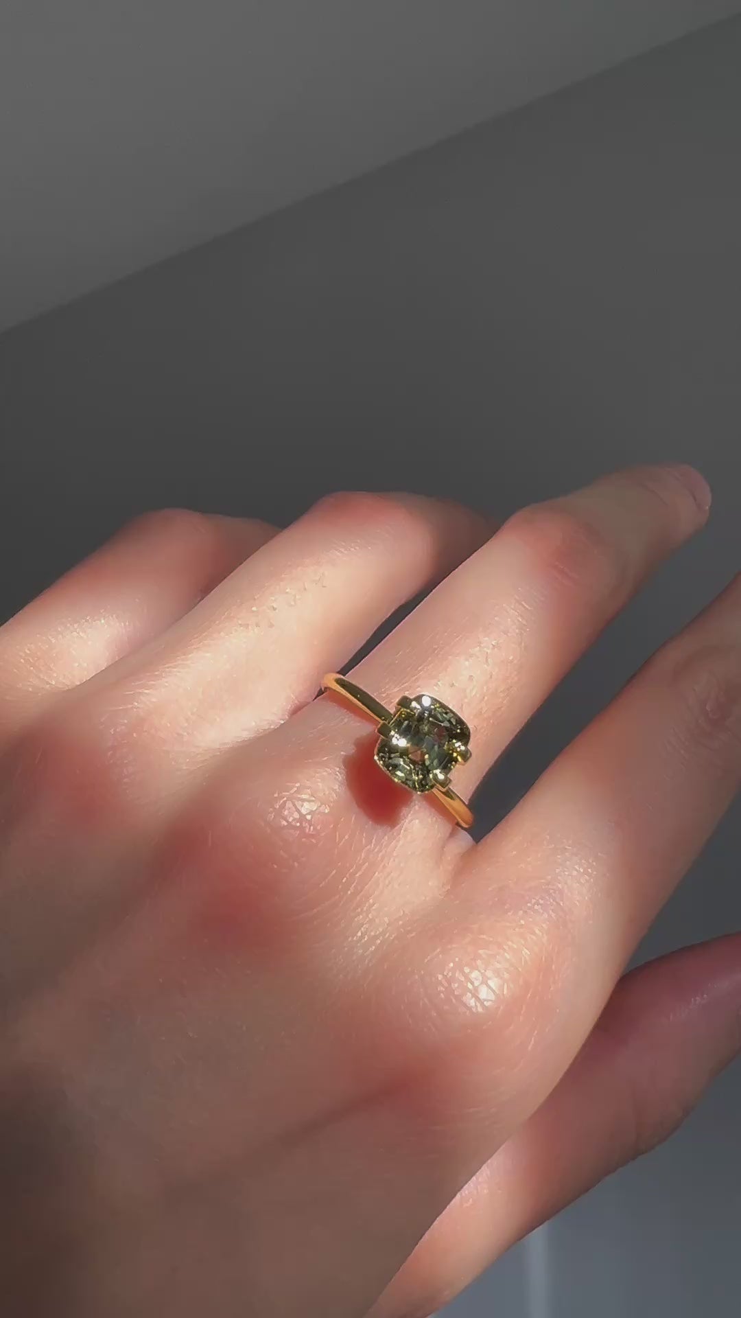 Rare Burmese green zircon 2.39ct – sparkling rainforest dusk shade, available at Modèle Jewellery Singapore